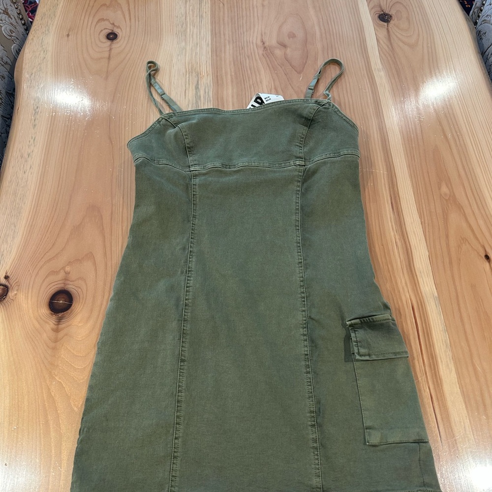 Urban Outfitters Green Sheath Mini Dress Spaghetti Strap
